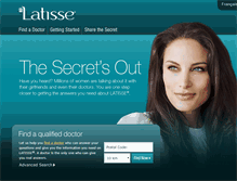 Tablet Screenshot of latisse.ca