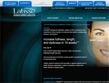 Tablet Screenshot of professional.latisse.com